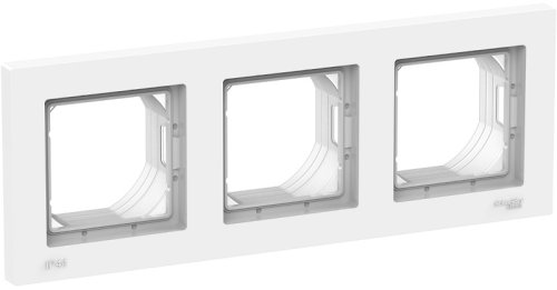 Рамка универсальная Systeme Electric AtlasDesign Aqua 3-м. IP44 белый картинка
